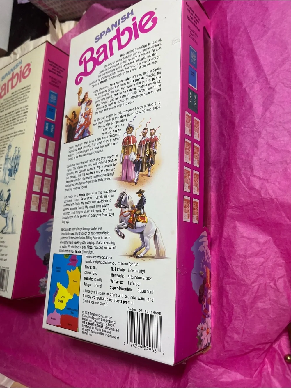 1991 Spanish Barbie Dolls of the World Collection #4963 NRFB